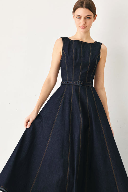Flying Tomato DARK DENIM DRESSES