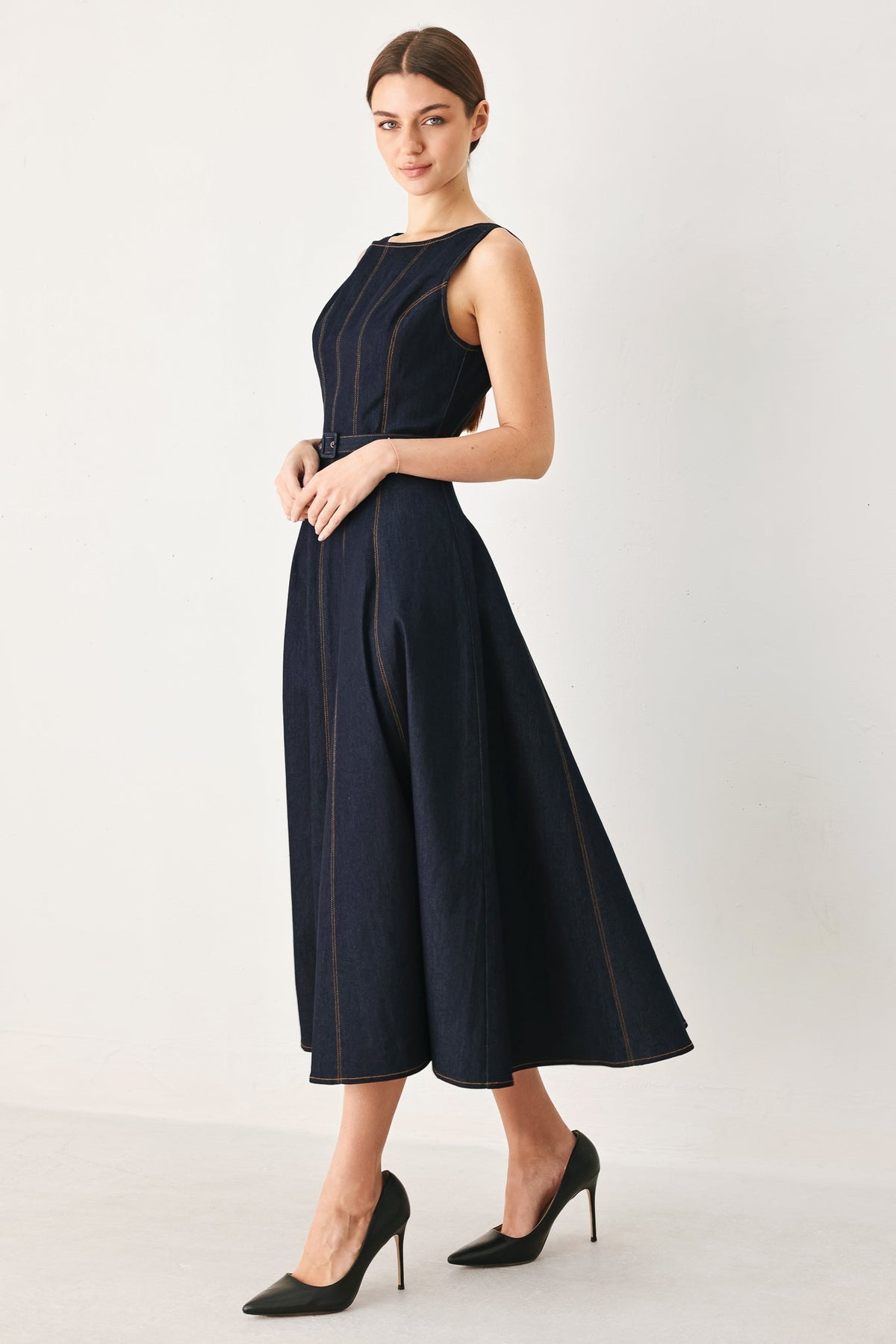 Flying Tomato DARK DENIM DRESSES