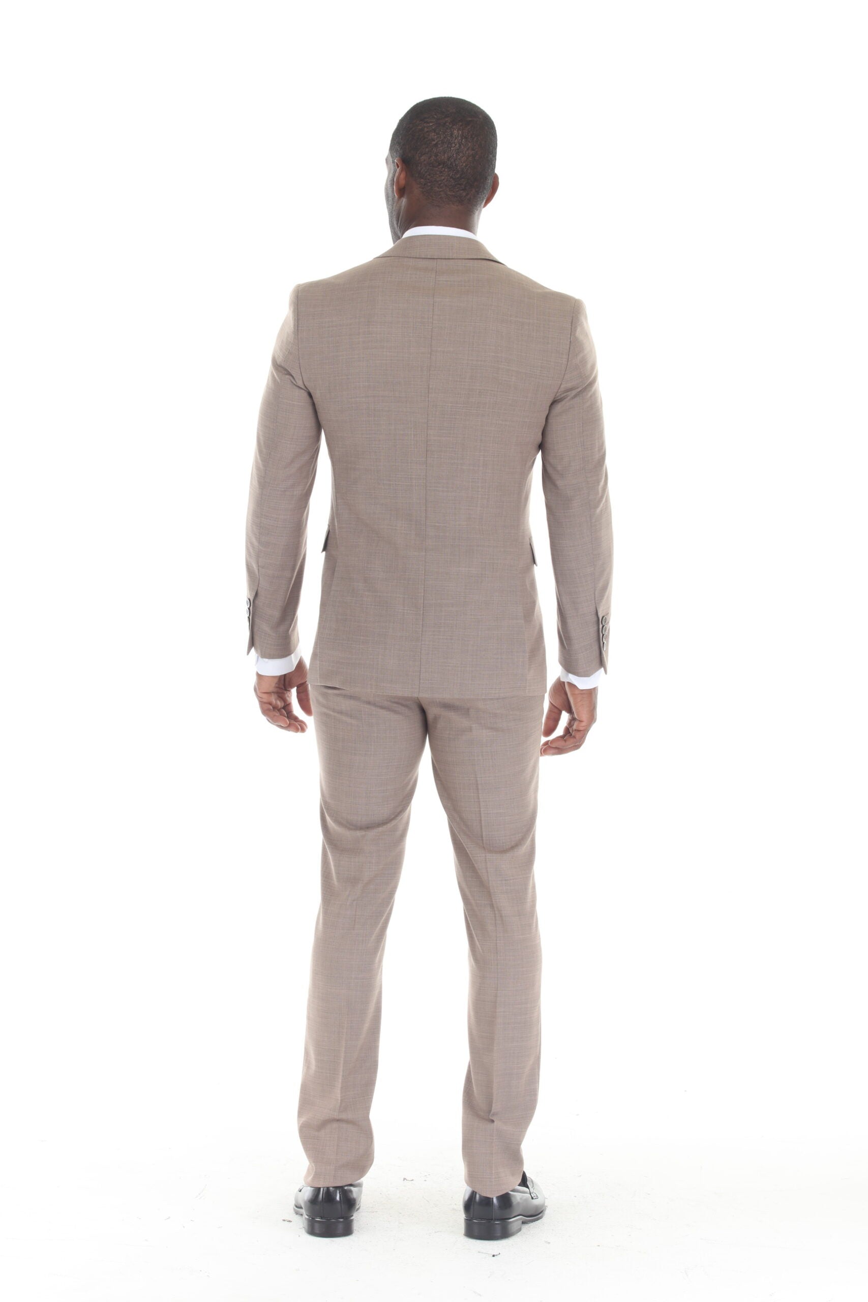 Brige Men's 3-Piece Suit: Notch Lapel Jacket, Double-Breasted Vest & Pants, Active 2-Way Stretch Fabric