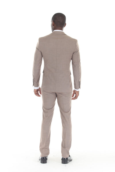 Brige Men's 3-Piece Suit: Notch Lapel Jacket, Double-Breasted Vest & Pants, Active 2-Way Stretch Fabric