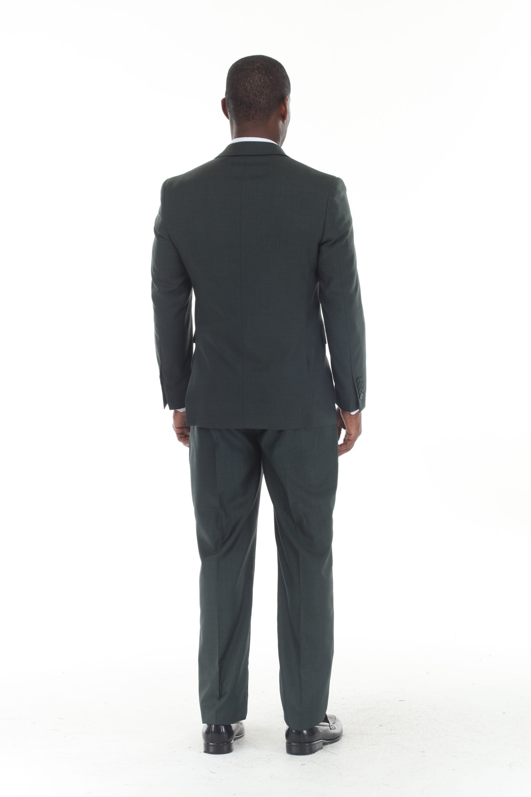 Green Men's 3-Piece Suit: Notch Lapel Jacket, Double-Breasted Vest & Pants, Active 2-Way Stretch Fabric