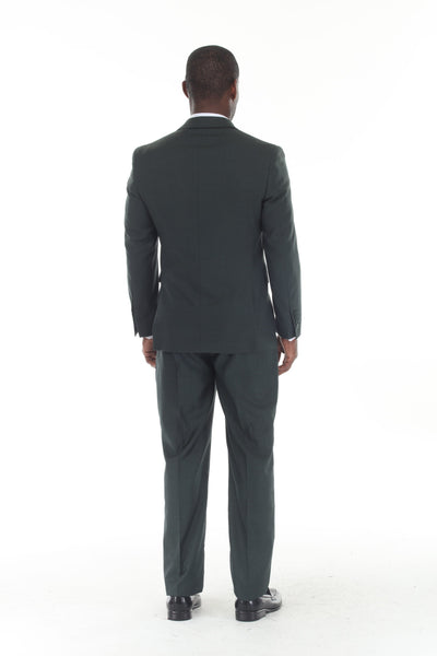 Green Men's 3-Piece Suit: Notch Lapel Jacket, Double-Breasted Vest & Pants, Active 2-Way Stretch Fabric
