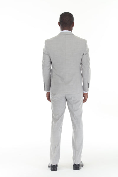 Sliver Men's 3-Piece Suit: Notch Lapel Jacket, Double-Breasted Vest & Pants, Active 2-Way Stretch Fabric