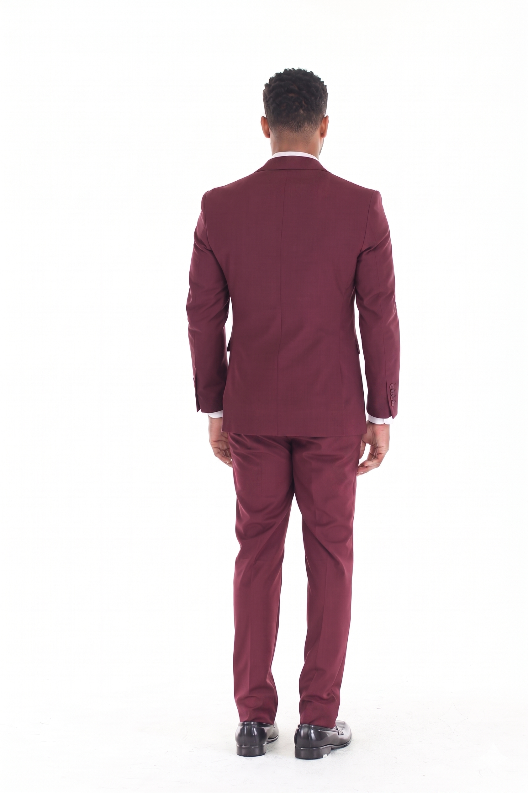 Men's 3-Piece Slim Fit Suit with Notch Lapel Blazer and Double-Breasted Vest for Formal Events