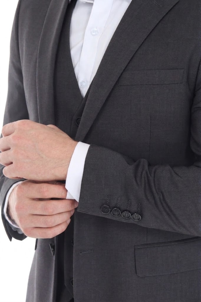 Men's 3-Piece Slim Fit Suit Notch Lapel Blazer and Active 2-Way Stretch Fabric for Formal WearMen's 3-Piece Slim Fit Suit Notch Lapel Blazer and Active 2-Way Stretch Fabric for Formal Wear