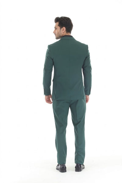 3-Piece Men's Suit with Notch Lapel Blazer, Double-Breasted Vest, and Active 2-Way Stretch Fabric