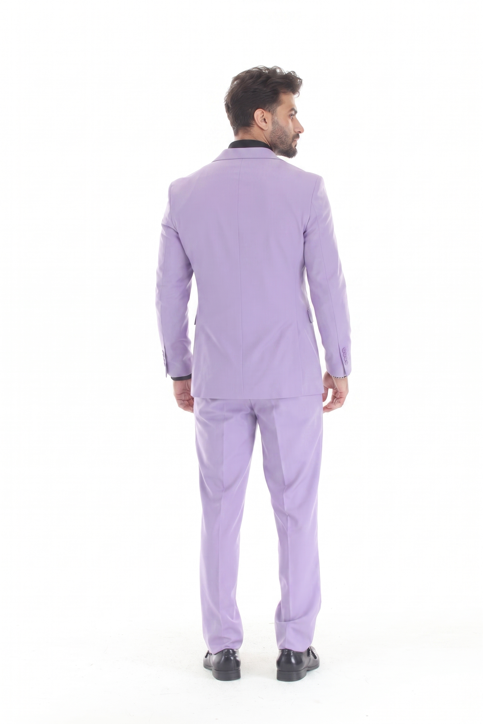 3-Piece Slim Fit Suit with Notch Lapel Blazer and Double-Breasted Vest in 2-Way Stretch Fabric