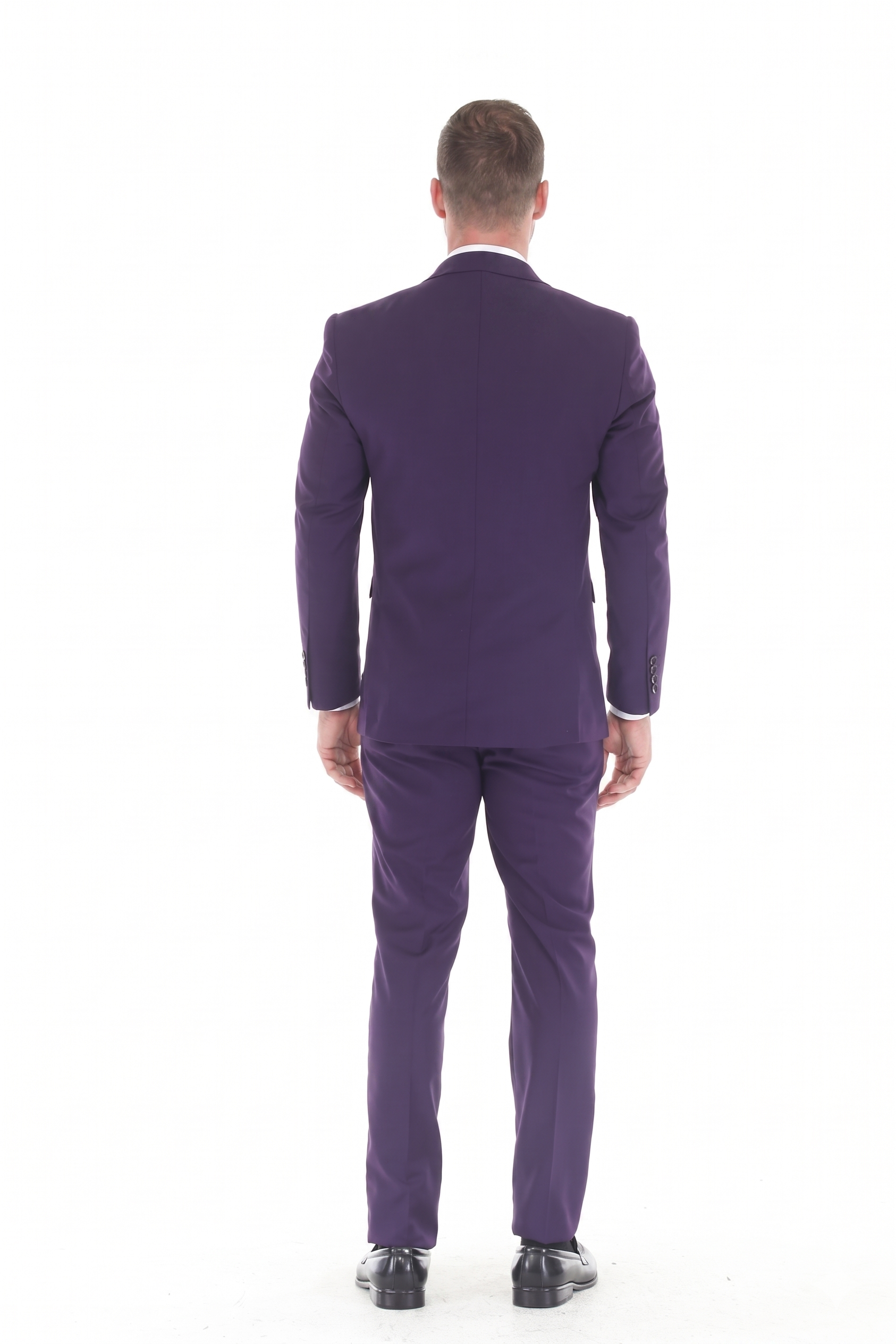 3-Piece Slim Fit Suit with Notch Lapel Blazer, Double-Breasted Vest, and 2-Way Stretch Fabric