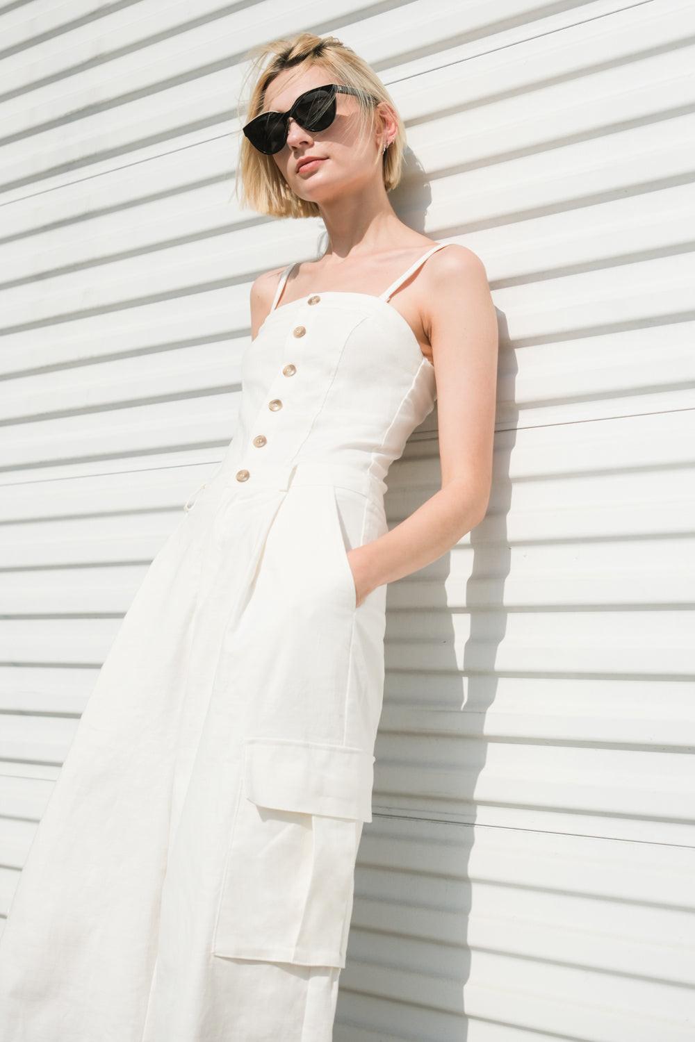 Flying Tomato TAUPE JUMPSUIT