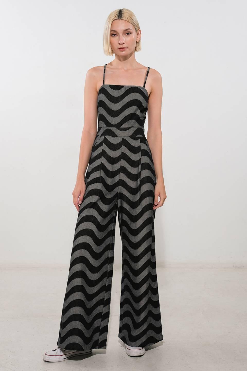Flying Tomato BLACK JUMPSUIT