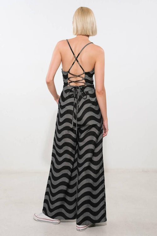 Flying Tomato BLACK JUMPSUIT