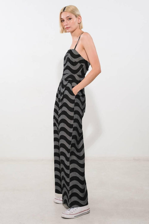 Flying Tomato BLACK JUMPSUIT