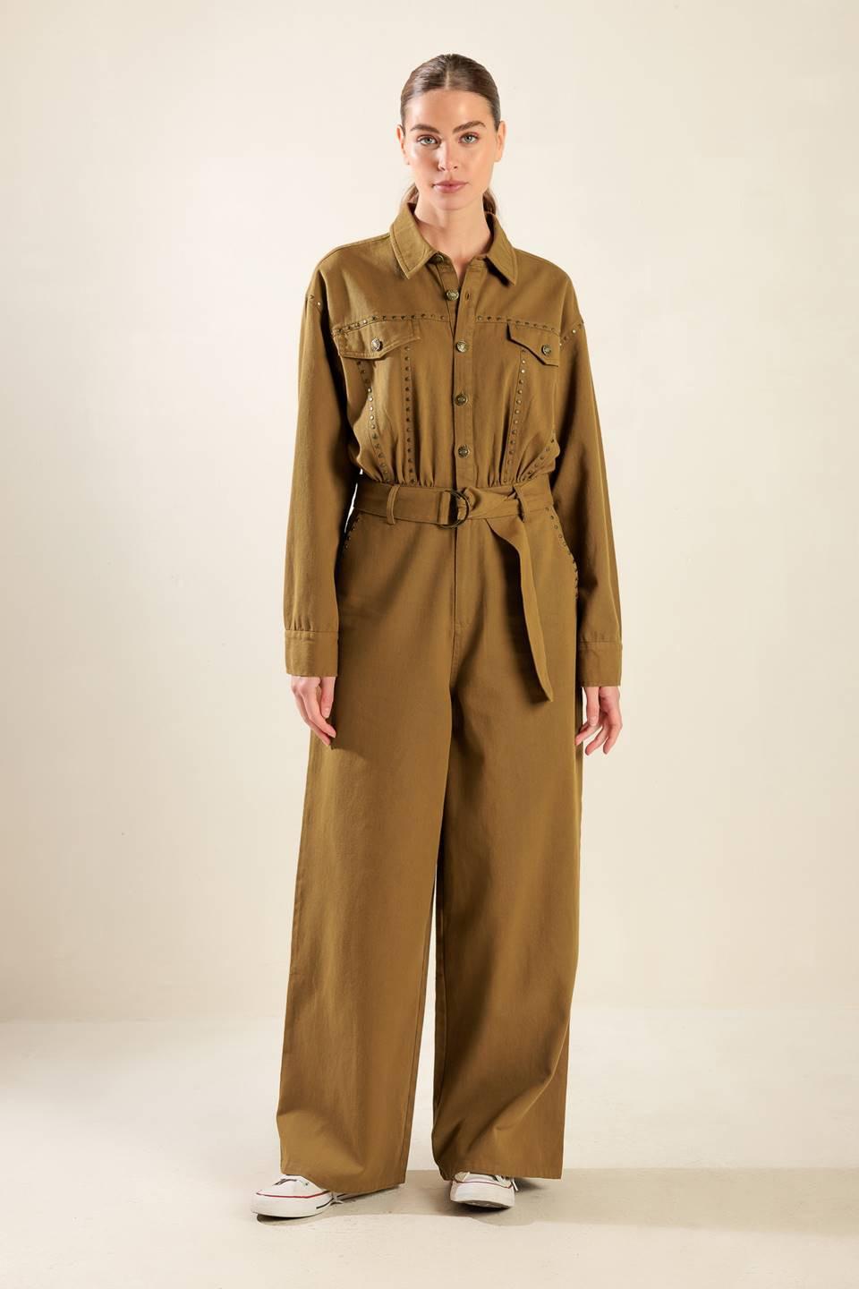 Flying Tomato BROWN JUMPSUIT