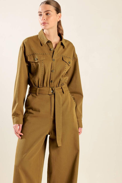 Flying Tomato BROWN JUMPSUIT
