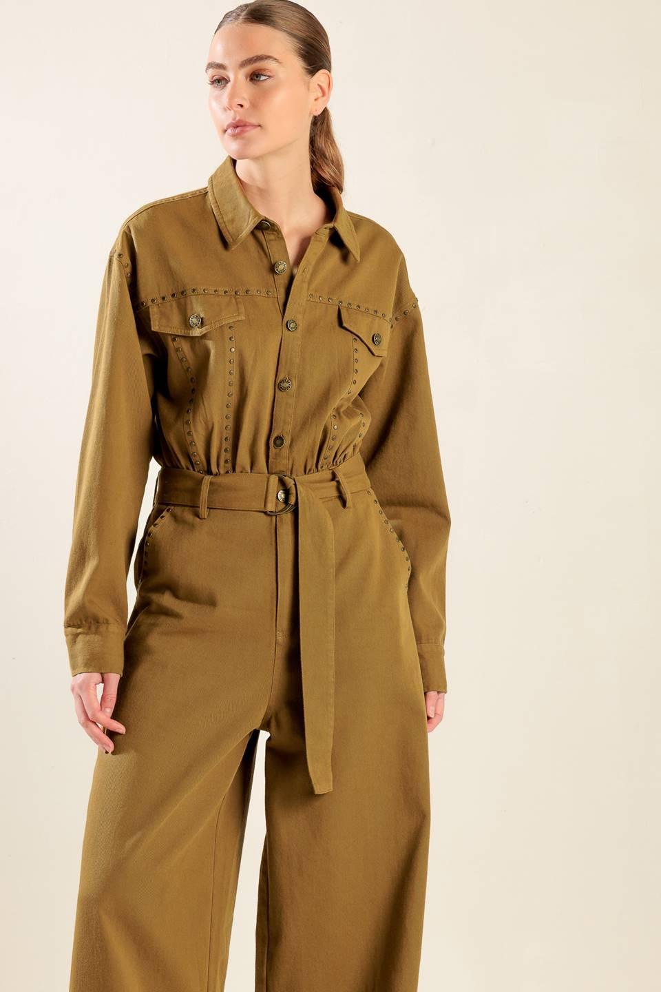Flying Tomato BROWN JUMPSUIT