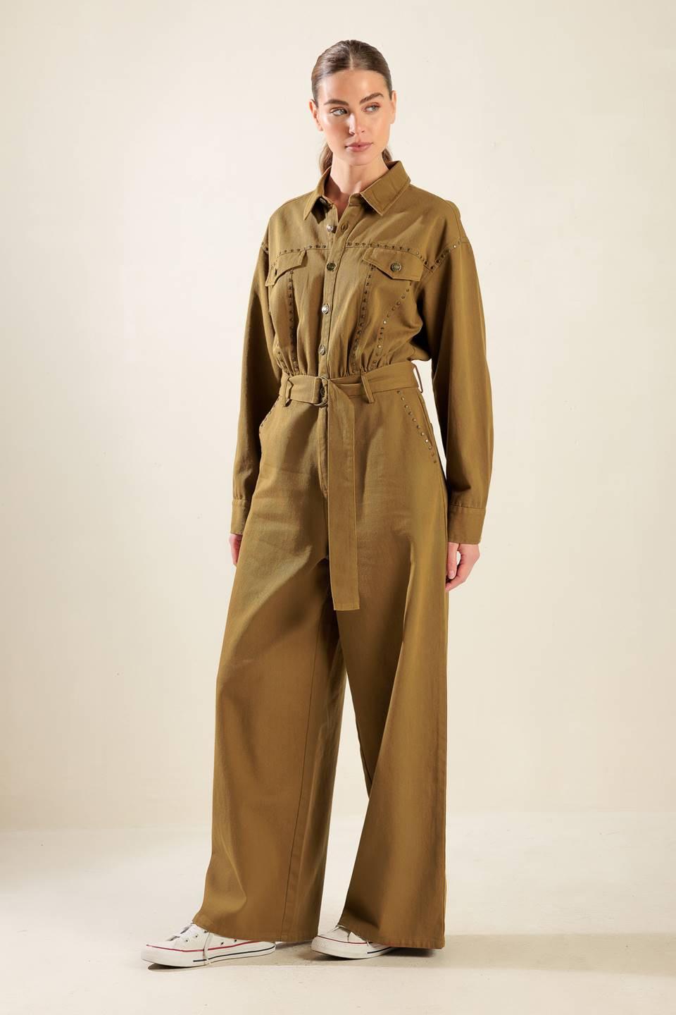 Flying Tomato BROWN JUMPSUIT