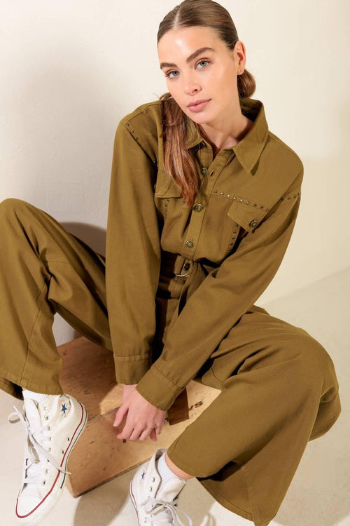 Flying Tomato BROWN JUMPSUIT
