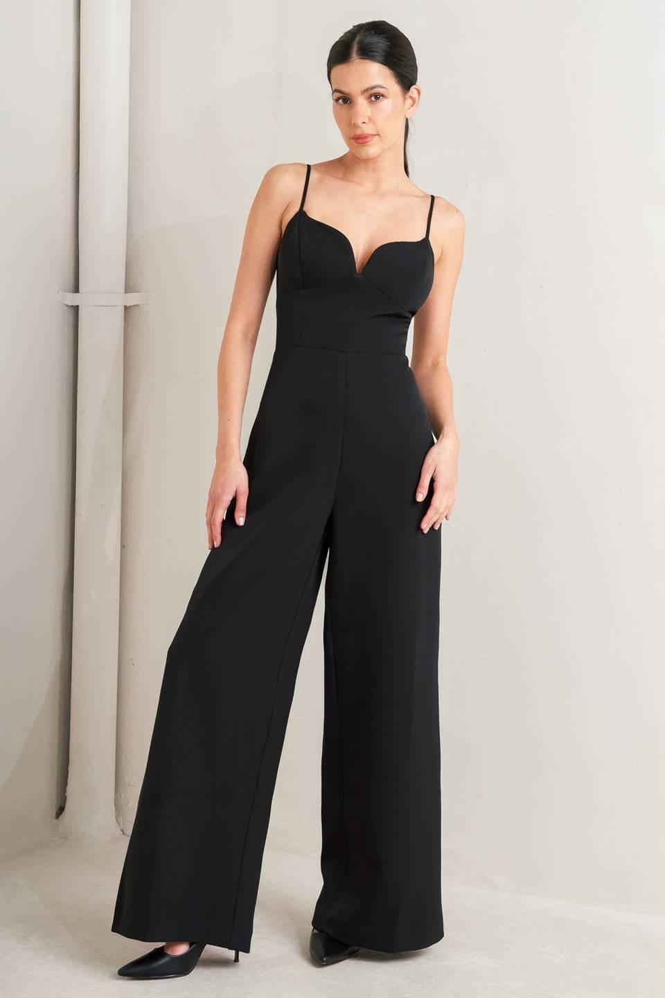 Flying Tomato BLACK JUMPSUIT