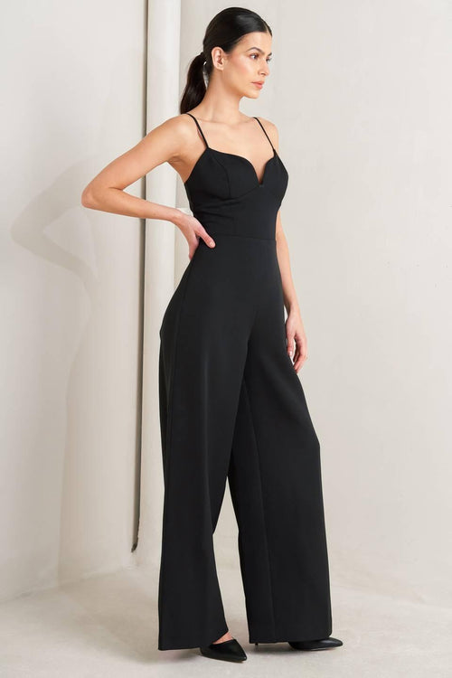Flying Tomato BLACK JUMPSUIT