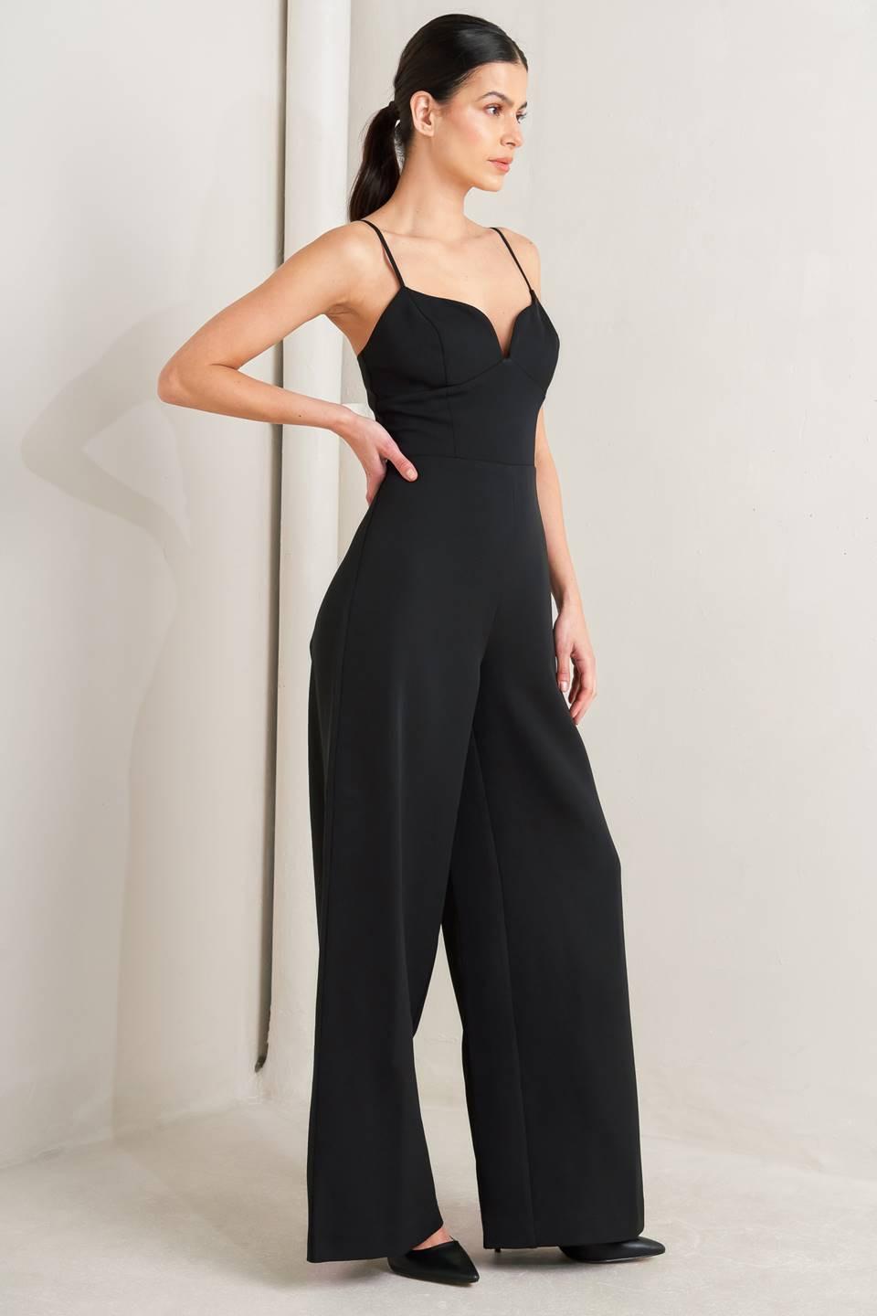 Flying Tomato BLACK JUMPSUIT