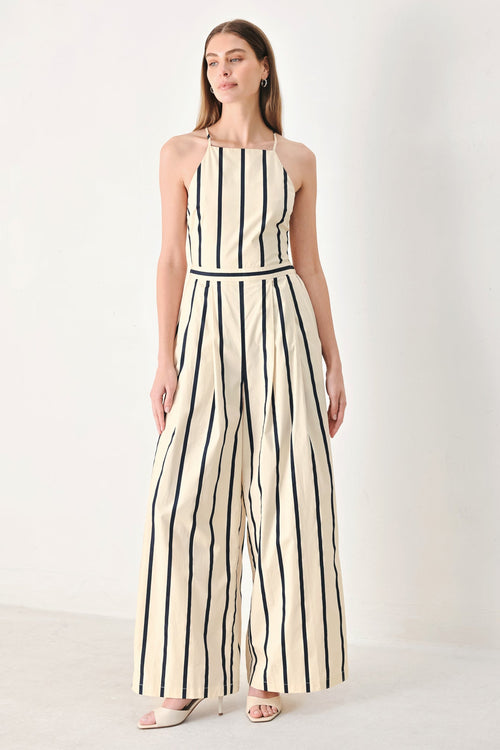 Flying Tomato CREAM/NAVY JUMPSUIT