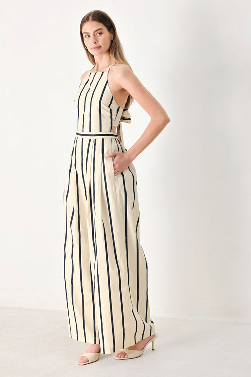 Flying Tomato CREAM/NAVY JUMPSUIT