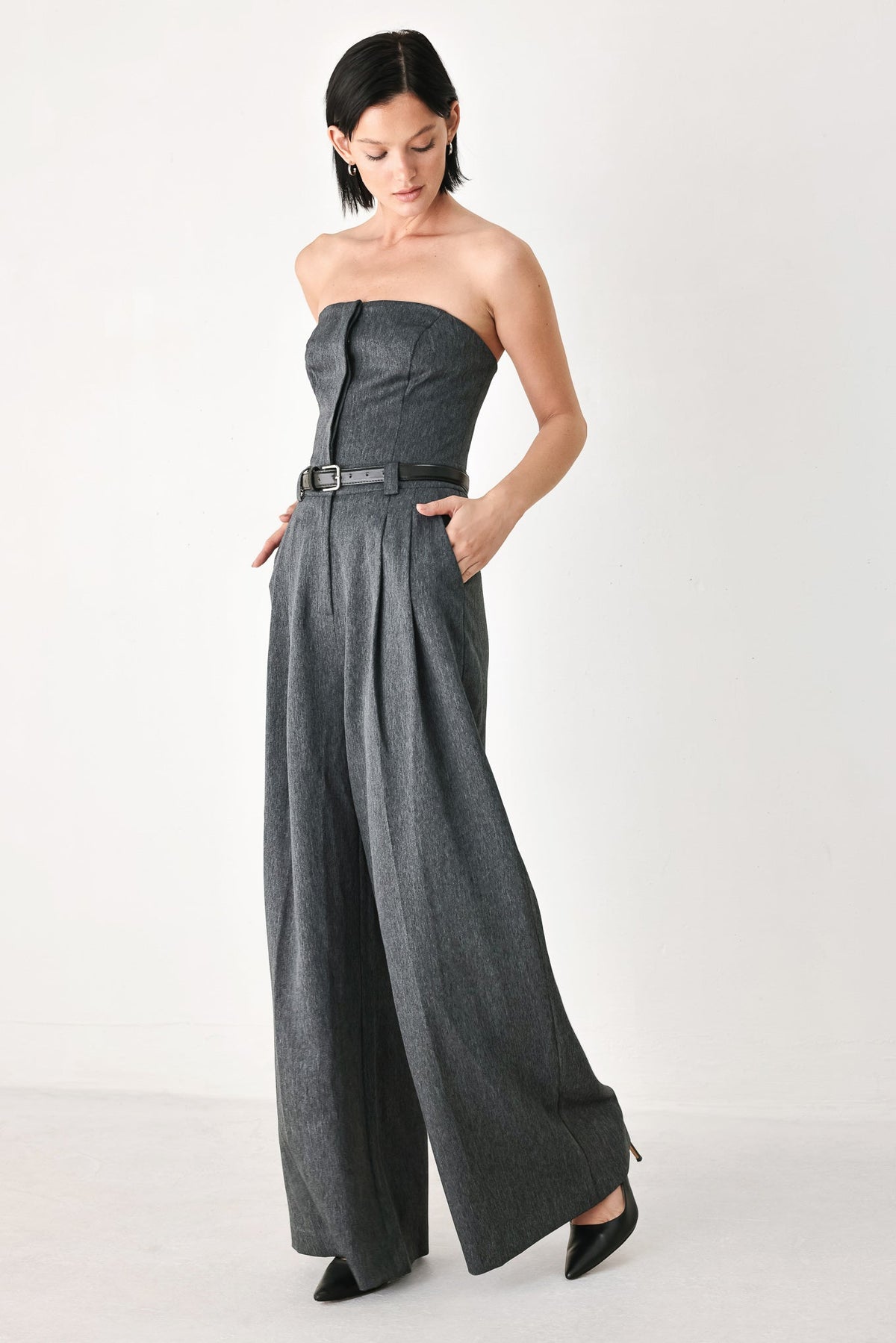 Flying Tomato CHARCOAL JUMPSUIT