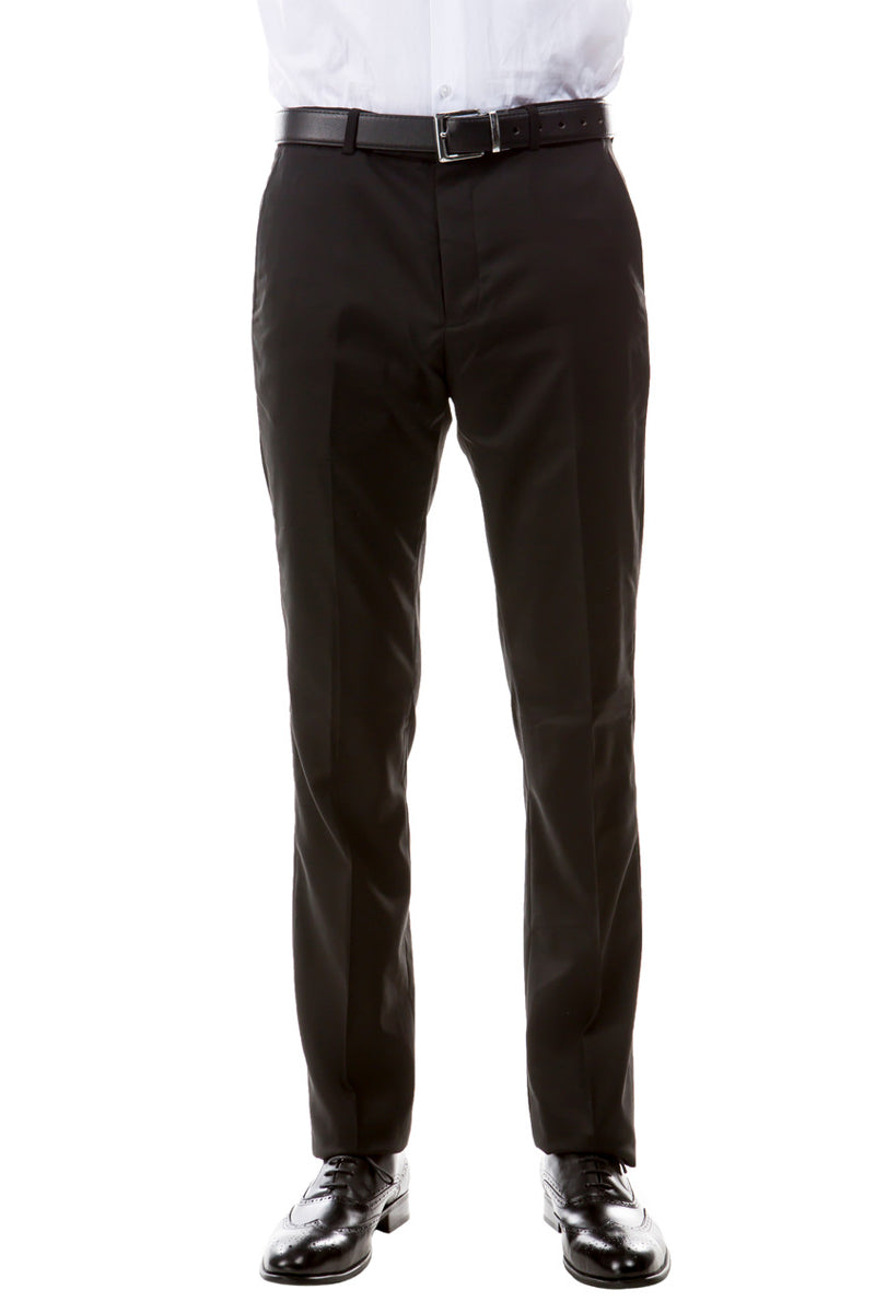 Traje de lana de diseñador para hombre con pantalón separado en negro