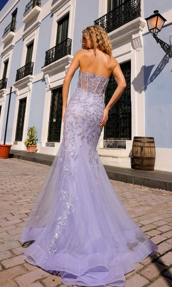 Sheer-Bodice Mermaid Prom Gown G1258 – Strapless & Sleek