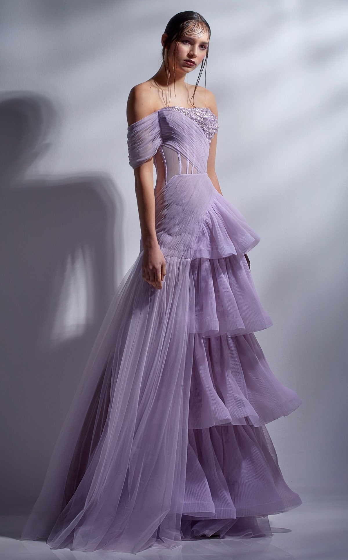 Gaby Charbachy G1282 Lilac Couture Dress