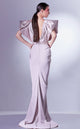 Gaby Charbachi G1324 Blush Angel Sleeve Slit Evening Gown by MNM Couture