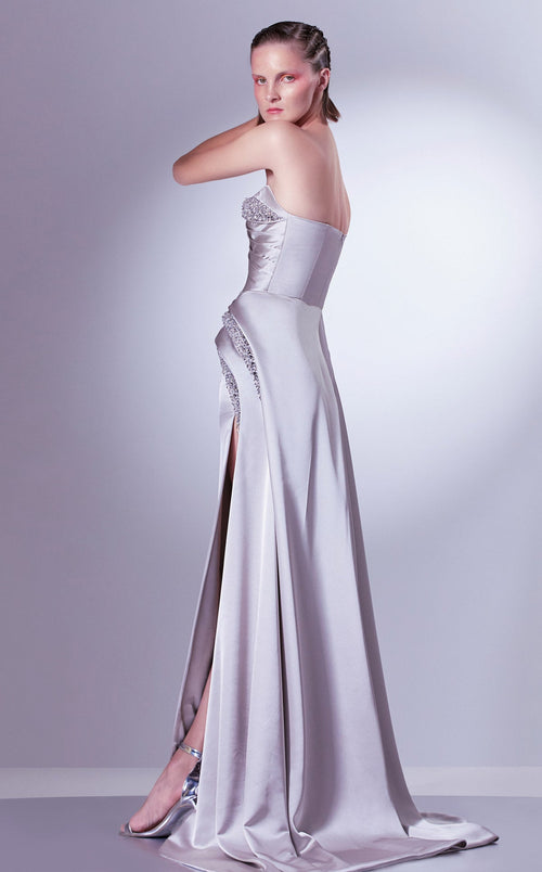 Gaby Charbachi G1336 Blush Sweetheart Sheath Gown by MNM Couture