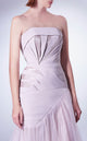 Gaby Charbachi G1343 Blush One-Shoulder Pleated Gown by MNM Couture