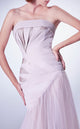 Gaby Charbachi G1343 Blush One-Shoulder Pleated Gown by MNM Couture