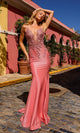 Embroidered Bodice Lace-Up Long Prom Dress G1364