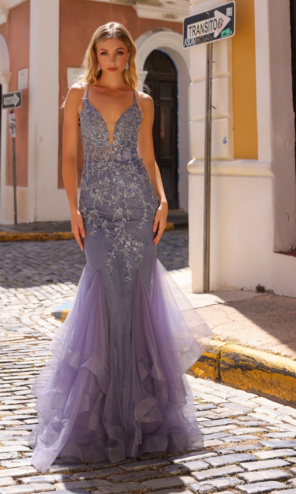 Elegant G1368 Mermaid Prom Dress with Lace Up Back