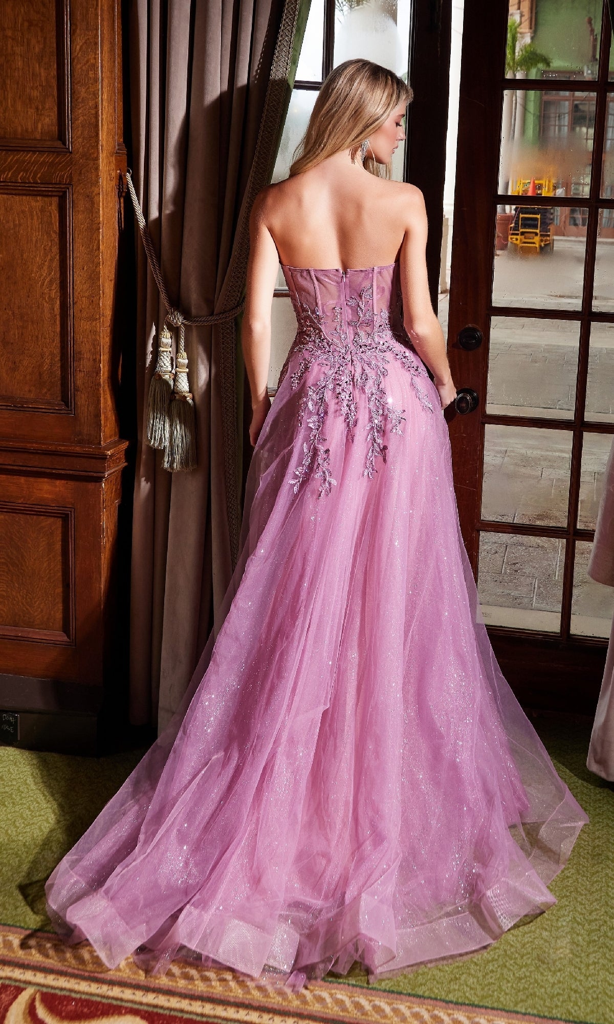 Vestido largo de fiesta sin tirantes – Nox Anabel G1371