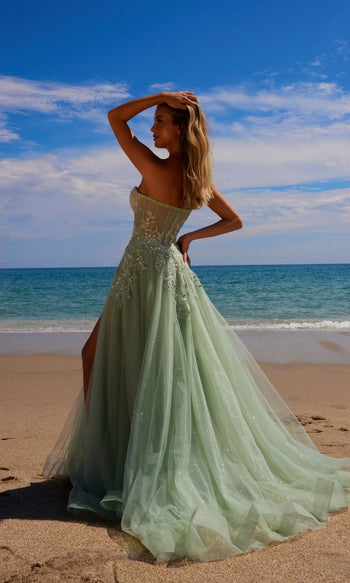 Strapless Prom Ball Gown Long Dress – Nox Anabel G1371
