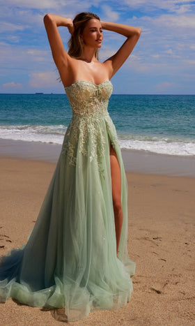 Nox Anabel G1371 Strapless Long Prom Ball Gown Dress