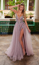 Nox Anabel G1649 Lace-Up Long A-Line Prom Dress