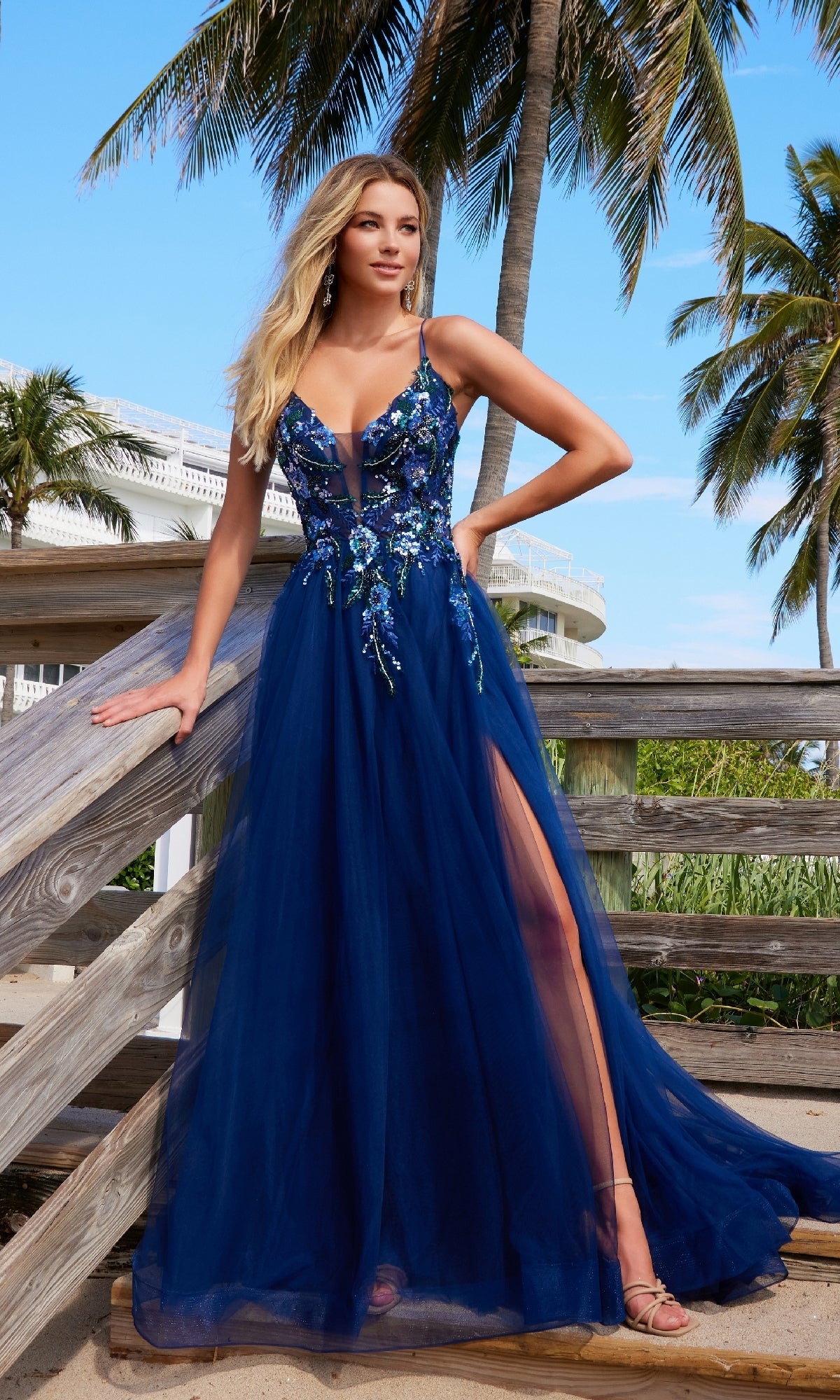 Nox Anabel G1649 Lace-Up Long A-Line Prom Dress
