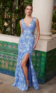 Nox Anabel G1651 Sequin Floral Long Prom Dress