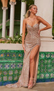 Nox Anabel G1652 Strapless Long Sequin Prom Dress