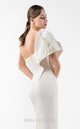 Gaby Charbachi G2003 One-Shoulder Cream Evening Gown by MNM Couture