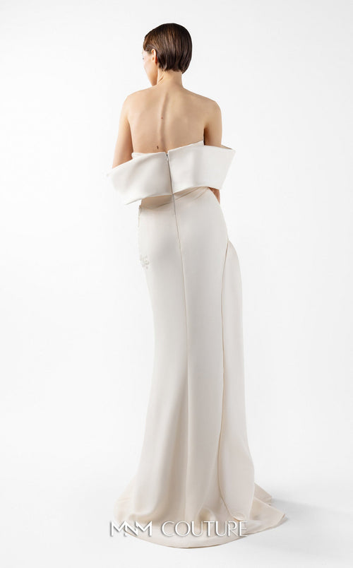 Gaby Charbachi G2007 Ice Blue Off-Shoulder Gown by MNM Couture