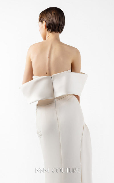 Gaby Charbachi G2007 Ice Blue Off-Shoulder Gown by MNM Couture