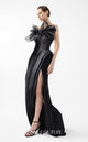 Gaby Charbachi G2010 Off-Shoulder Open Back Slit Gown by MNM Couture