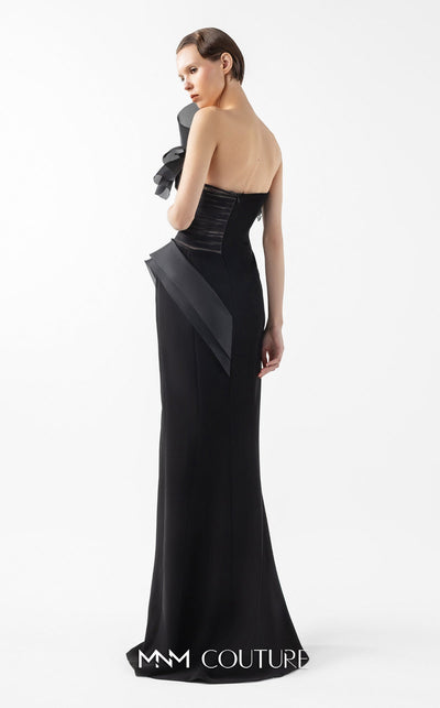 Gaby Charbachi G2010 Off-Shoulder Open Back Slit Gown by MNM Couture