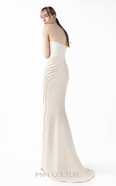 MNM Couture Gaby Charbachi G2032 Emerald Green Off-Shoulder Gown