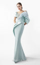 Gaby Charbachi G2024 Mint Sleeveless V-Back Couture Gown by MNM Couture